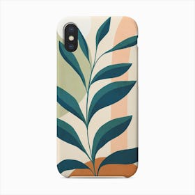 Earthy Tropical Foliage Blue 1 Phone Case