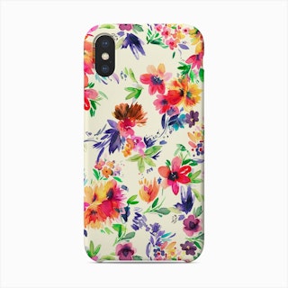 Painterly Tropical Flowers Phone Case