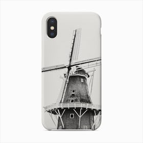 Dutch Windmill On White Background Phone Case