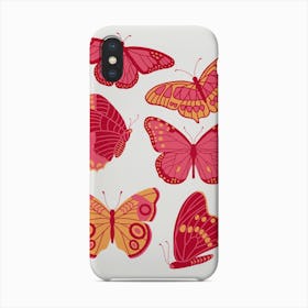 Texas Butterflies   Pink And Orange Phone Case