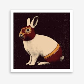 Wrestler Rabbit Art Print