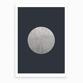 Silver Moon Blue Art Print