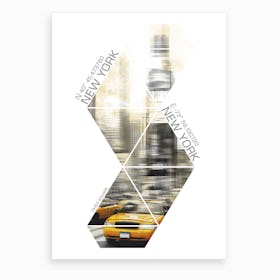 Times Square Coordinates Art Print