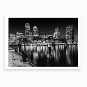 Boston Fan Pier Park & Skyline Art Print