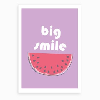 Big Watermelon Smile Art Print