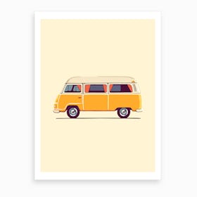Yellow Hippie Bus Art Print