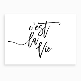 c'est La Vie I Line Art Print