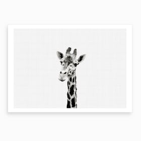 Giraffe B&W I Art Print