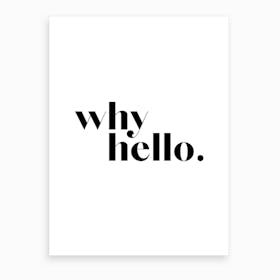 Why Hello IV Art Print