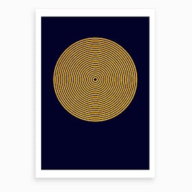 Parallel Gold Circle Art Print