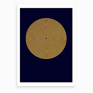 Parallel Gold Circle Art Print