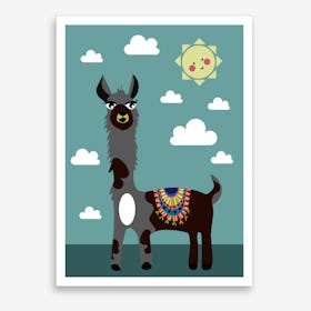 Kids Alpaca IIII Art Print