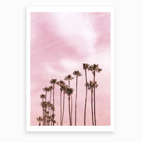 Pink Palm Trees X Art Print