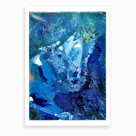 Environmental Blue Leaves, Tiny World Collection Art Print