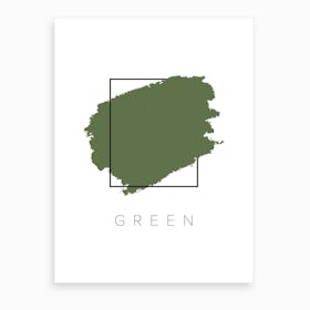 Green Color Box Art Print