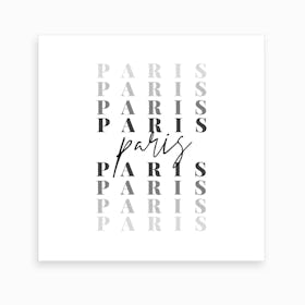 Paris Fade Font Art Print