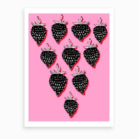 10 Strawberries Art Print