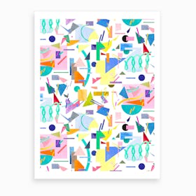 Geometric Collage Pop Art Print