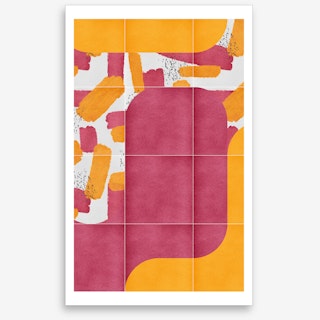 Bold Painted Tiles 02 Art Print
