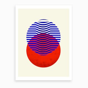 Two Circles Abstract 3 Art Print