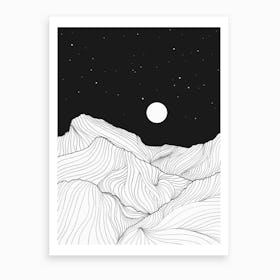 Lines In The Mountains Ii Art Print