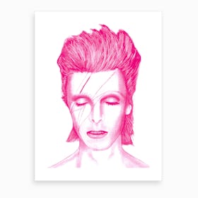 Pink Bowie Art Print