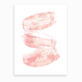 Stacked Pink Brushstrokes Art Print