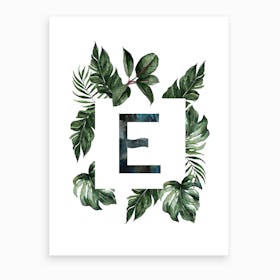 Botanical Alphabet E Art Print