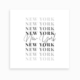 New York Fade Font Art Print