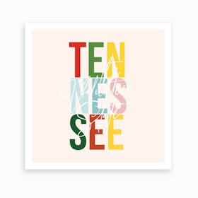 Tennessee The Volunteer State Color Art Print
