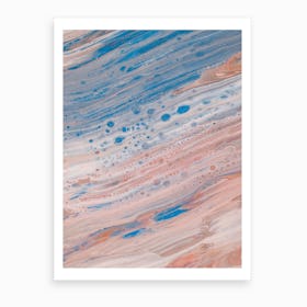 Salmon & Blue Delight Art Print
