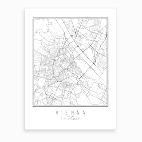 Vienna Austria Street Map Art Print
