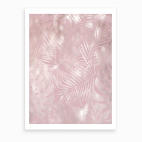 Pink on Pink Leaves Art Print