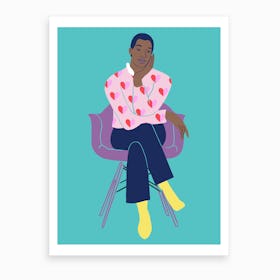 Woman Sitting Art Print