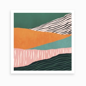 Modern Irregular Stripes 2 Art Print