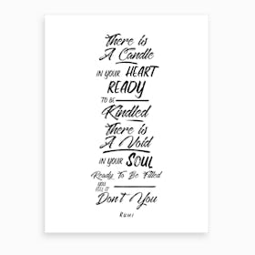 There Is A Candle In Your Heart 1 Art Print