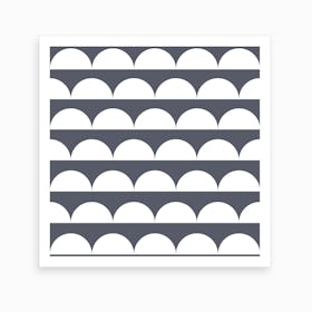 Grey Circles Art Print
