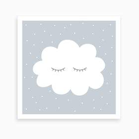 Sleepy Cloud Art Print