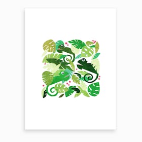 Kids Room Chameleons Art Print