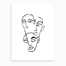 Faces Twelve Art Print