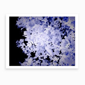 Blue Leaves Botanical Abstract Art Print