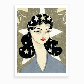 Starry Woman  Art Print