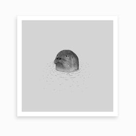 Sad Seal Art Print