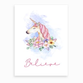 Believe Unicorn Art Print