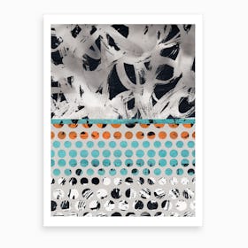 Abstract Acqua And Orange V Art Print