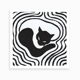 Black&White Cat 2 Art Print