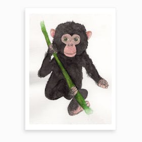 Baby Chimp Art Print