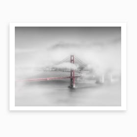 Foggy Golden Gate Bridge Art Print