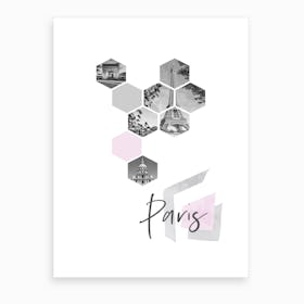 Urban Design Paris Pink Art Print