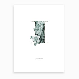 Flower Alphabet I Art Print
